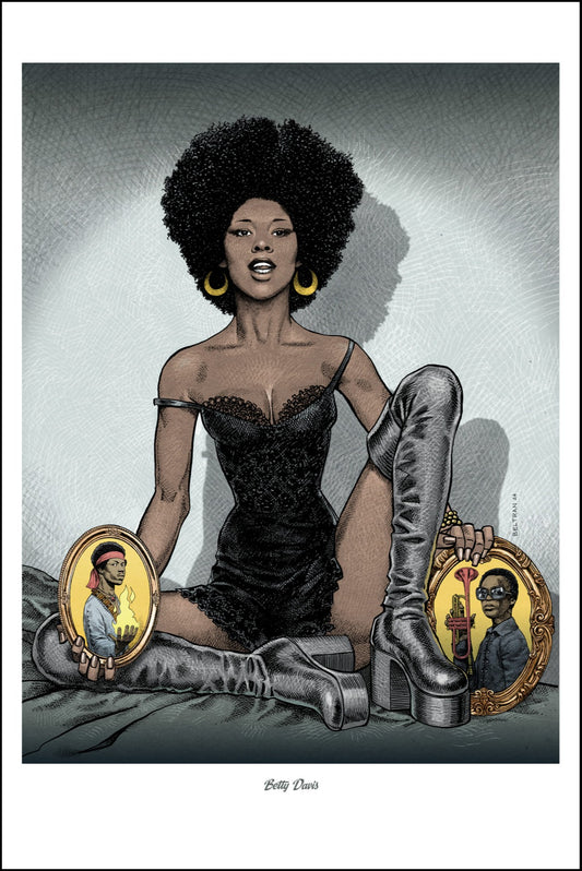 Tirage d'Art numéroté "Betty Davis" Format 60X40