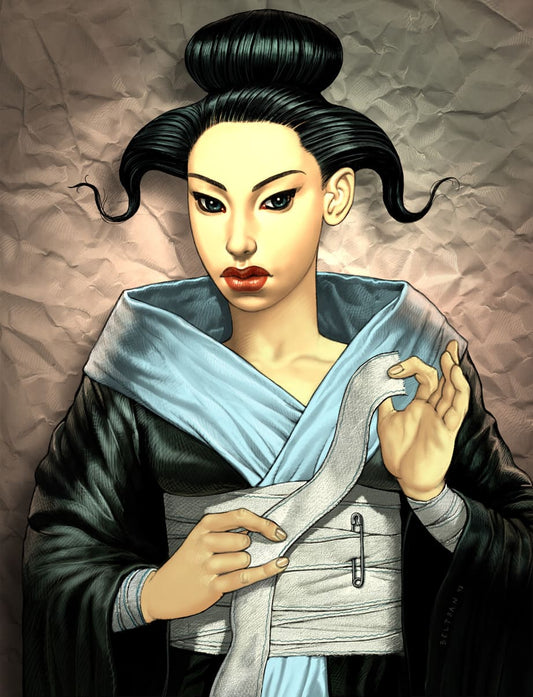 Tirage Dibond® numéroté "La geisha" Format 30X20