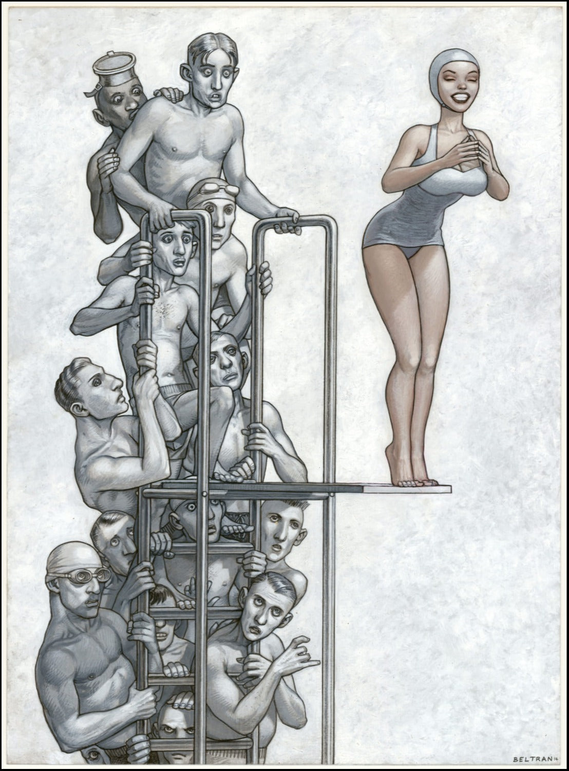 Tirage d'Art numéroté "La plongeuse" Format 40X50