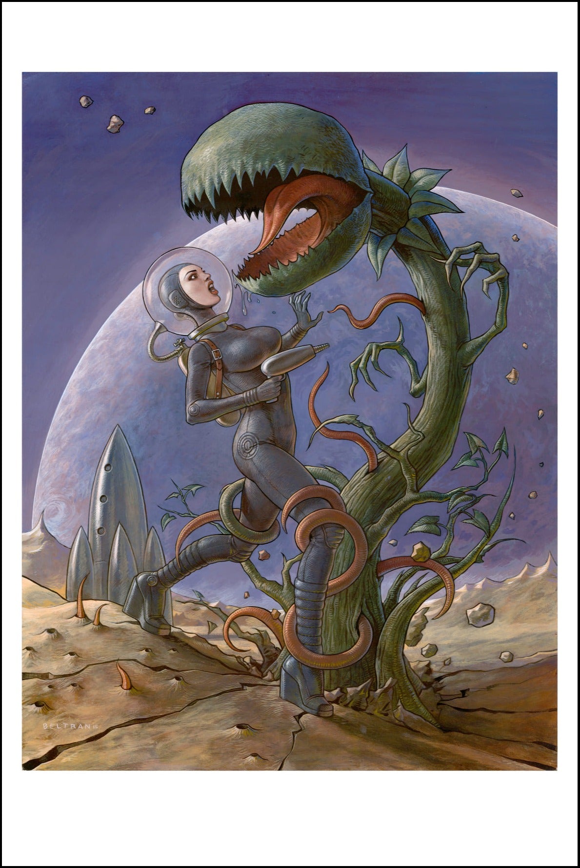Tirage d'Art numéroté "La lune carnivore" Format 60X40