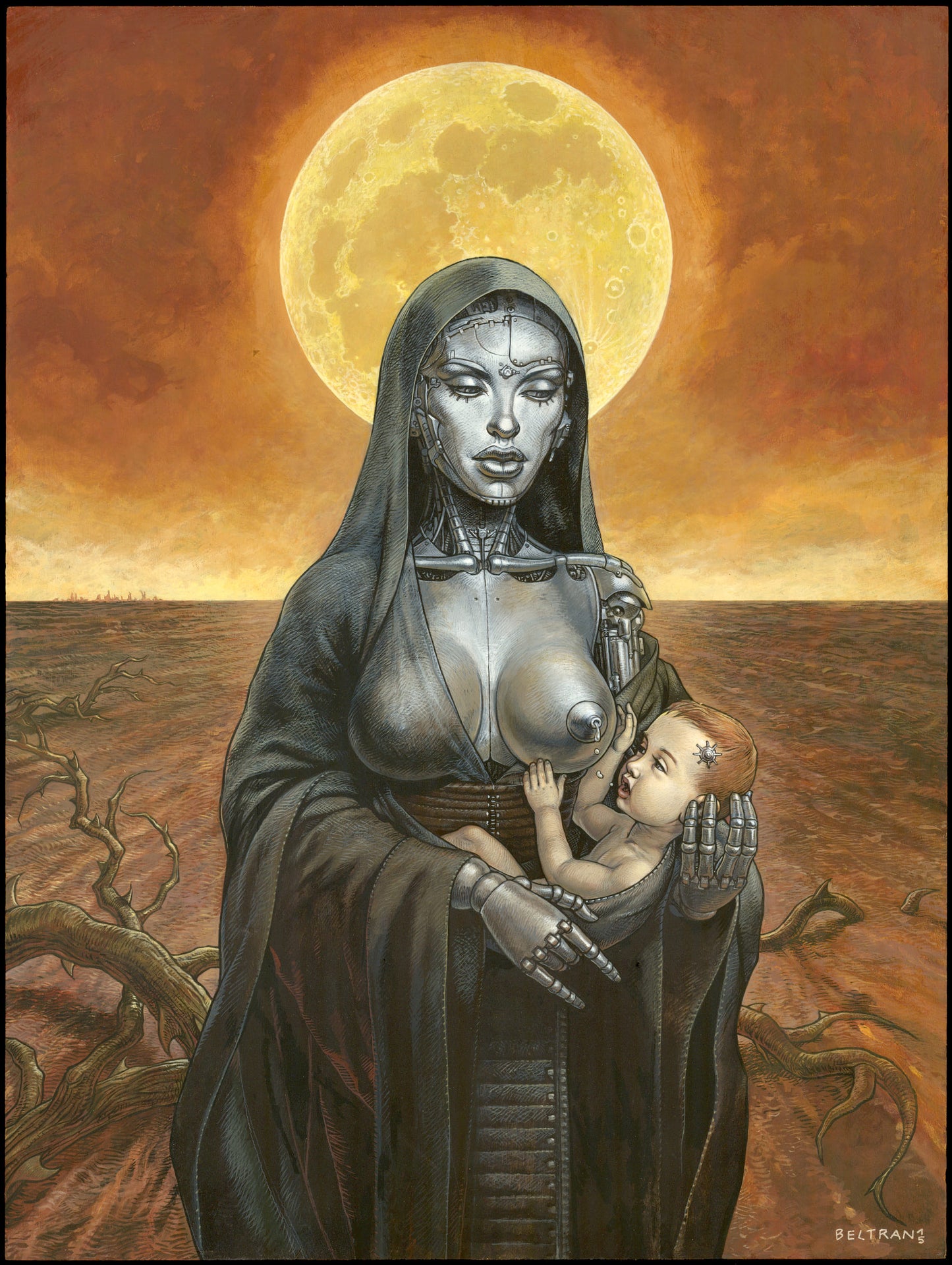 Tirage photo "La vierge à l'enfant" Format 57X42