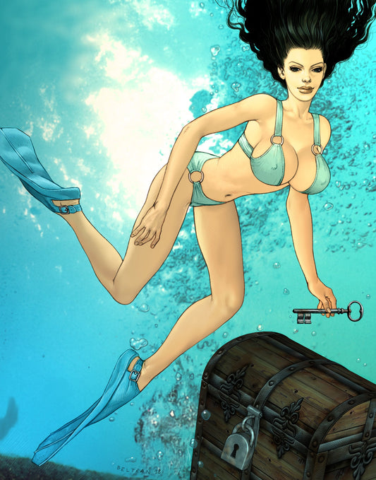 Tirage photo "Le secret de la mer" Format 59X42