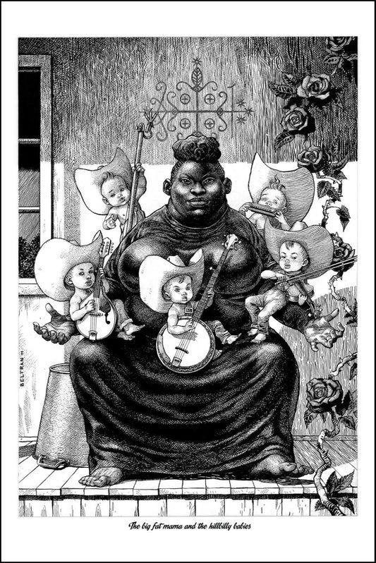 Tirage d'Art numéroté "The big fat mama and the hillbilly babies" Format 60X40